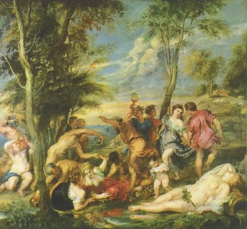 Artworks by 350 Famous Artists Painting - Bacchanal on Andros Peter Paul Rubens